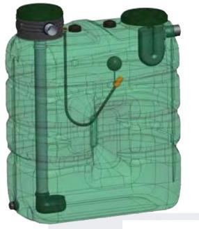 Cuve à eau 2000 litres avec filtre et accessoires