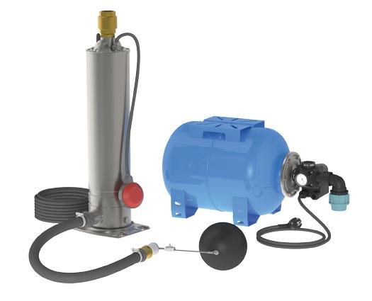 Kit pompe eau de pluie avec surpresseur - KPM24H MPSUM304 EP